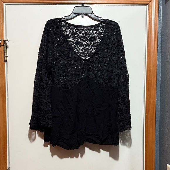 Torrid Black Lace Blouse - Picture 1 of 4